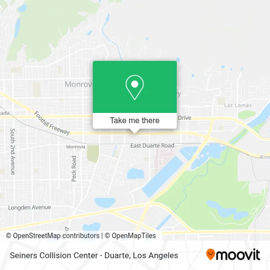 Seiners Collision Center - Duarte map