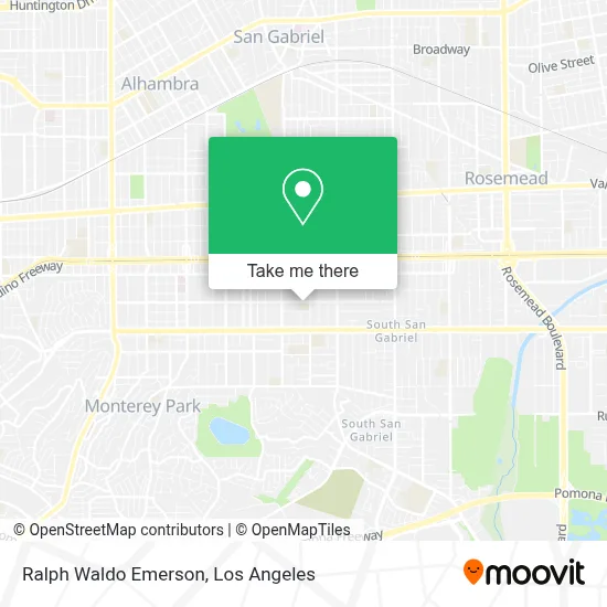 Ralph Waldo Emerson map