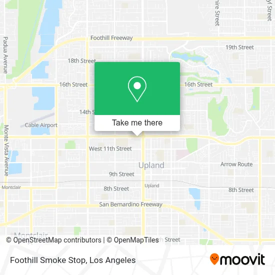 Foothill Smoke Stop map
