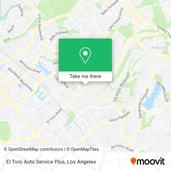 El Toro Auto Service Plus map