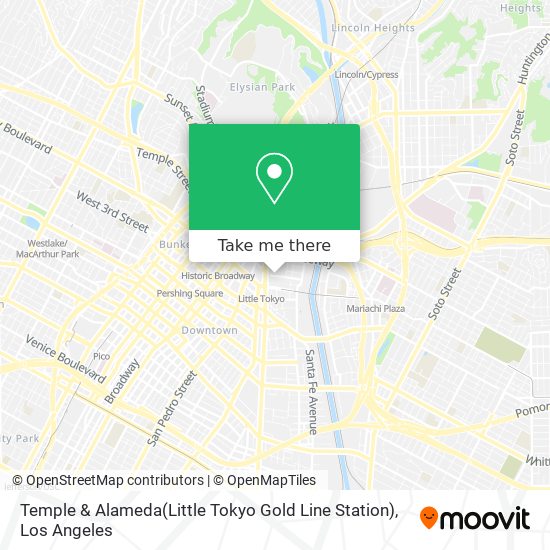 Temple & Alameda(Little Tokyo Gold Line Station) map