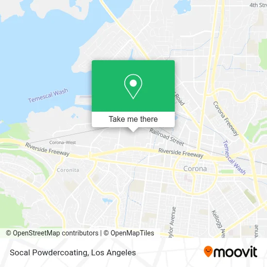 Socal Powdercoating map