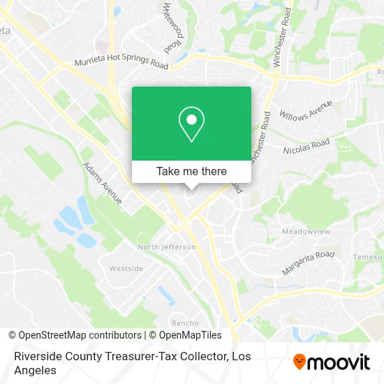 Riverside County Treasurer-Tax Collector map