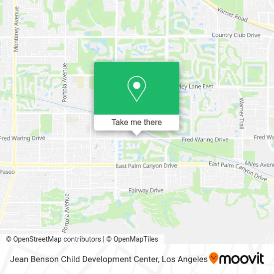 Jean Benson Child Development Center map
