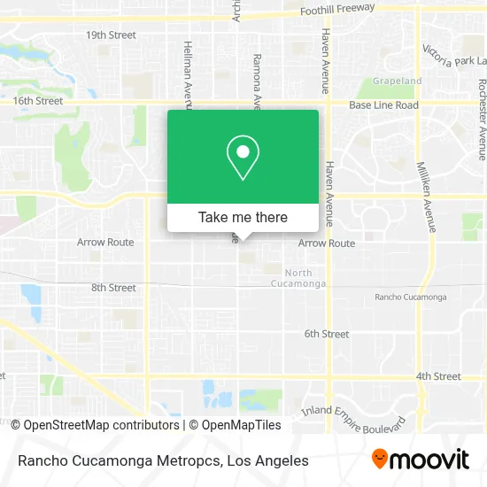 Rancho Cucamonga Metropcs map