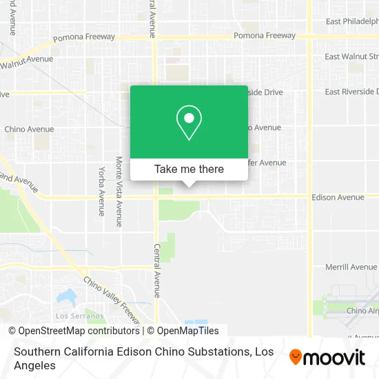 Southern California Edison Chino Substations map
