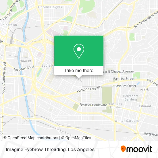Imagine Eyebrow Threading map