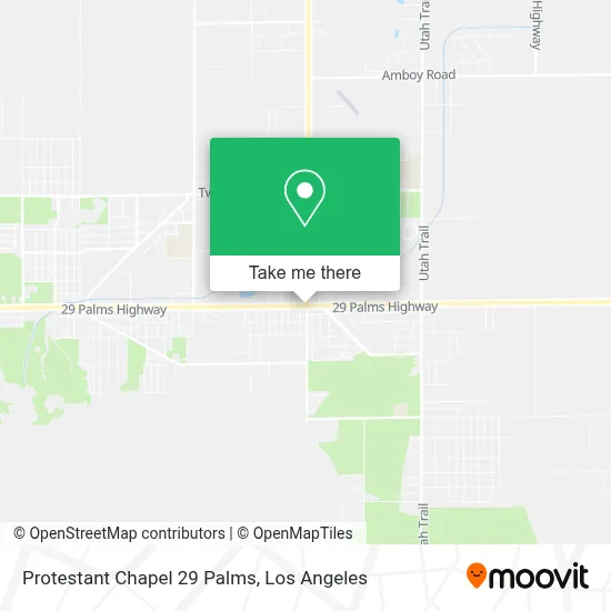 Protestant Chapel 29 Palms map