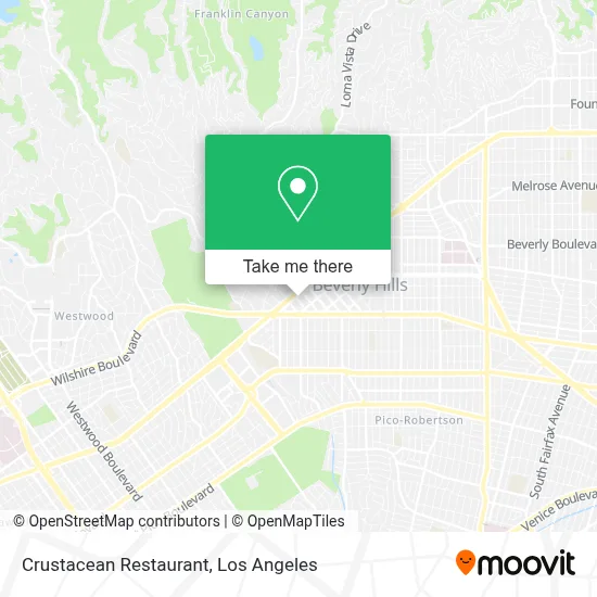 Crustacean Restaurant map