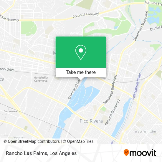 Rancho Las Palms map