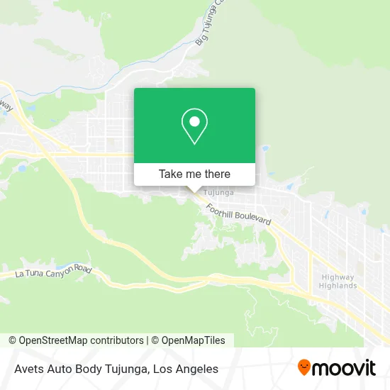 Avets Auto Body Tujunga map