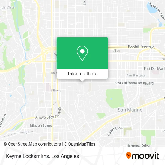 Keyme Locksmiths map