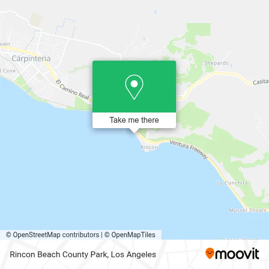 Rincon Beach County Park map