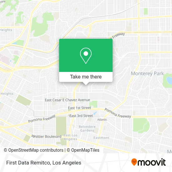 First Data Remitco map