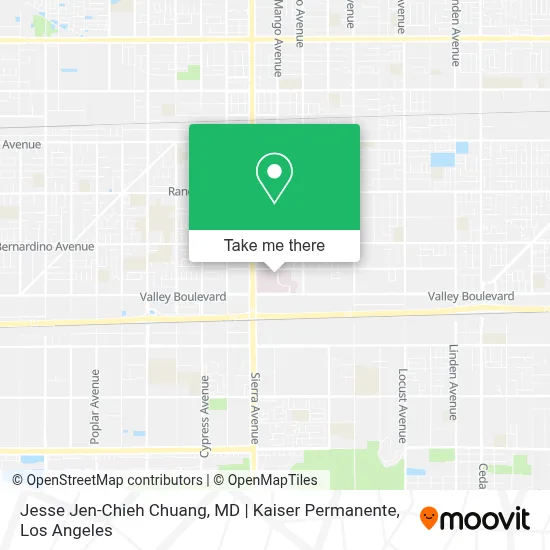 Jesse Jen-Chieh Chuang, MD | Kaiser Permanente map