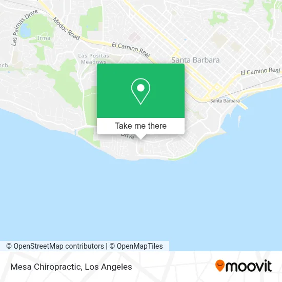 Mesa Chiropractic map