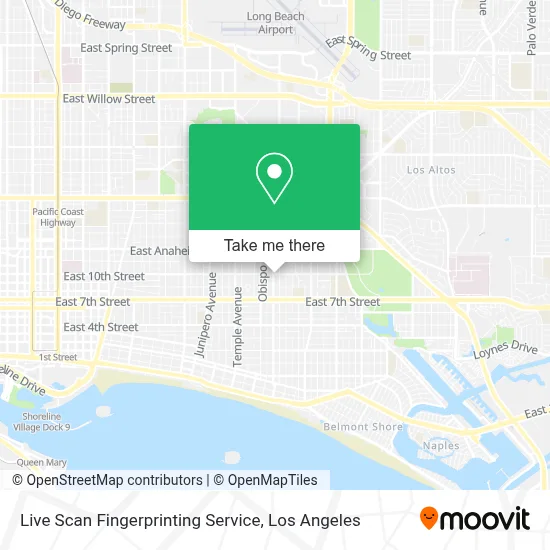Live Scan Fingerprinting Service map