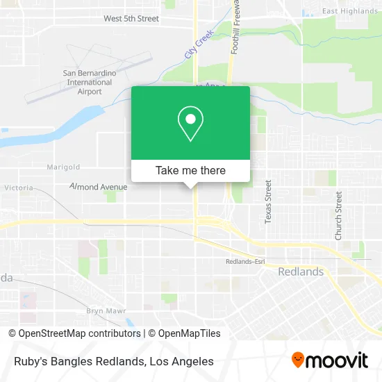 Ruby's Bangles Redlands map
