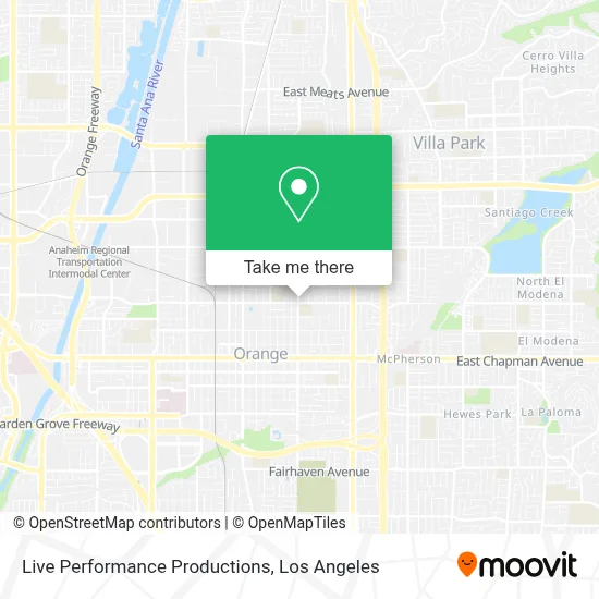 Live Performance Productions map