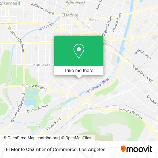 El Monte Chamber of Commerce map