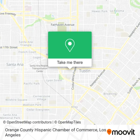 Orange County Hispanic Chamber of Commerce map