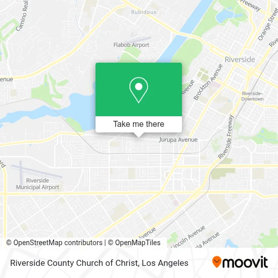 Riverside County Church of Christ map