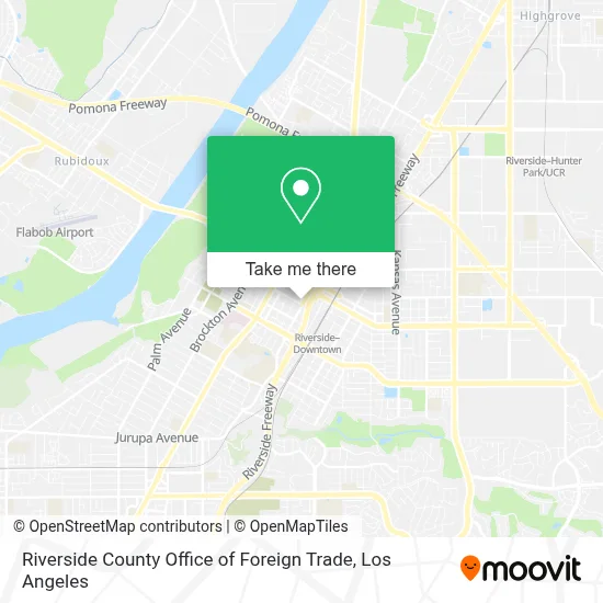 Riverside County Office of Foreign Trade map