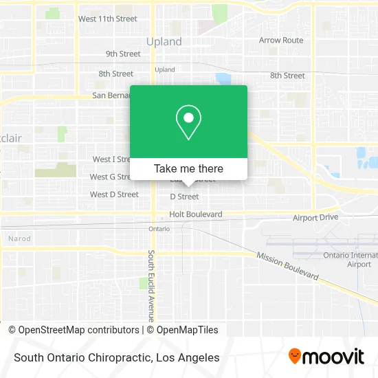 South Ontario Chiropractic map