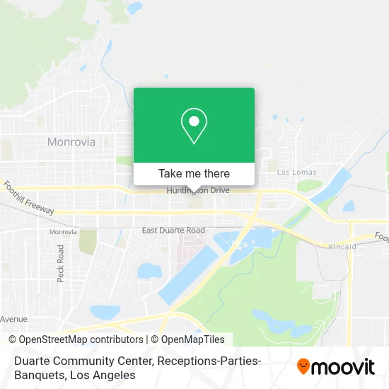 Duarte Community Center, Receptions-Parties-Banquets map