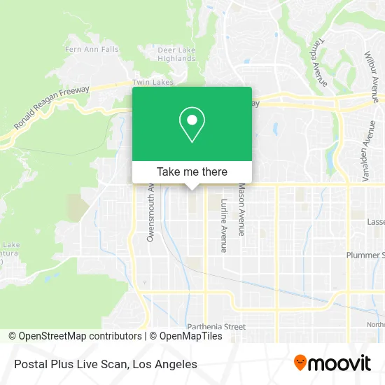 Postal Plus Live Scan map