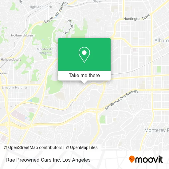Rae Preowned Cars Inc map