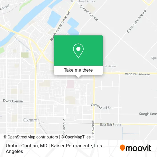 Umber Chohan, MD | Kaiser Permanente map