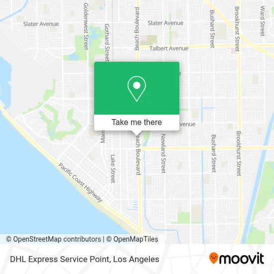 DHL Express Service Point map