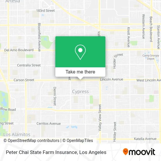 Peter Chai State Farm Insurance map