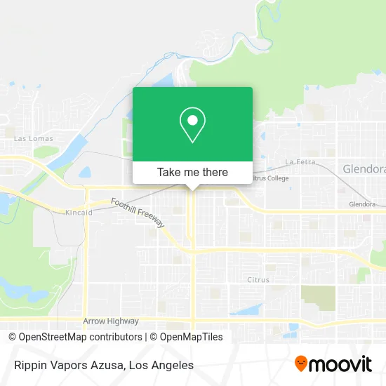 Rippin Vapors Azusa map