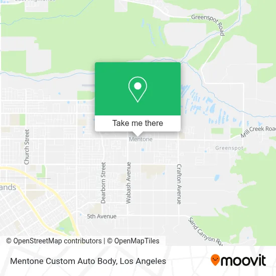 Mentone Custom Auto Body map