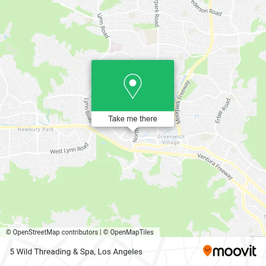 5 Wild Threading & Spa map