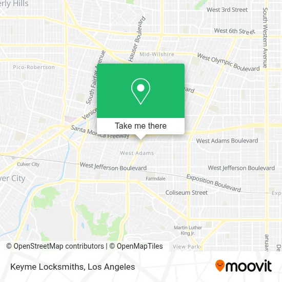 Keyme Locksmiths map