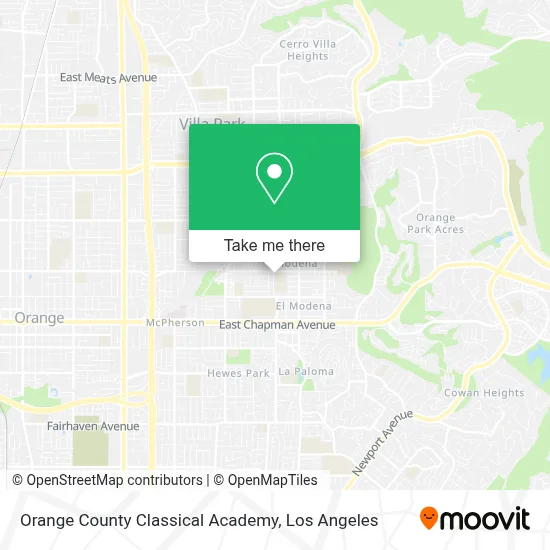 Orange County Classical Academy map