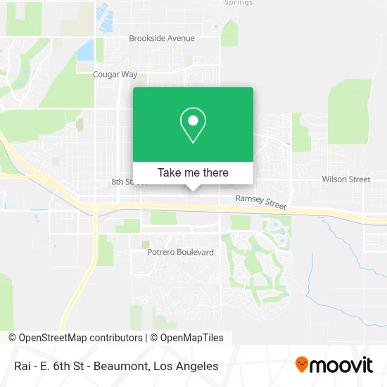 Rai - E. 6th St - Beaumont map