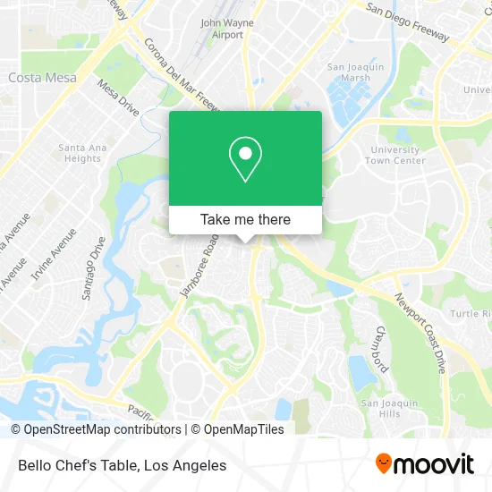 Bello Chef's Table map