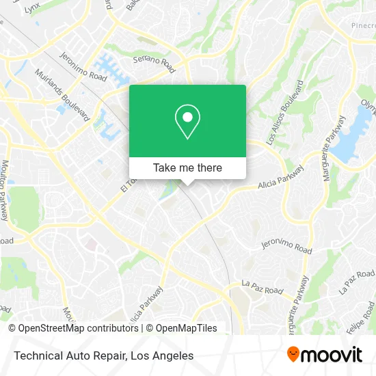 Technical Auto Repair map