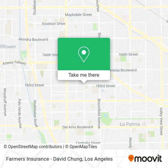 Farmers Insurance - David Chung map