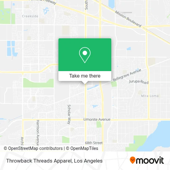 Throwback Threads Apparel map