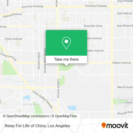 Relay For Life of Chino map