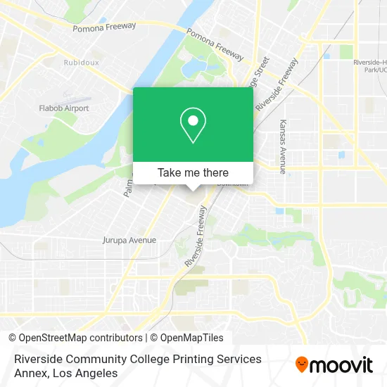 Riverside Community College Printing Services Annex map