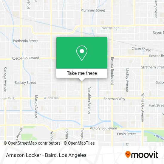 Amazon Locker - Baird map