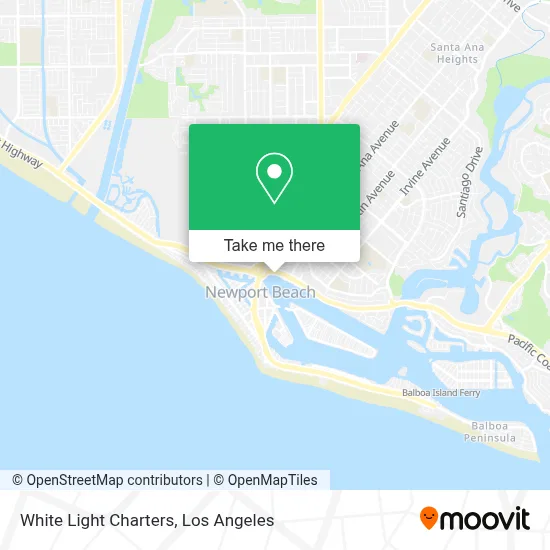 White Light Charters map