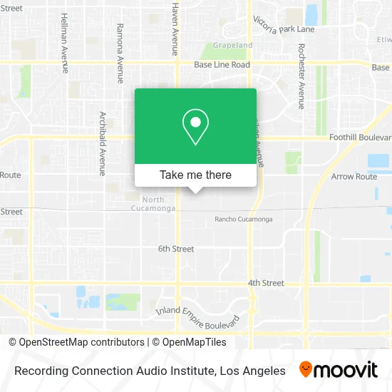 Recording Connection Audio Institute map