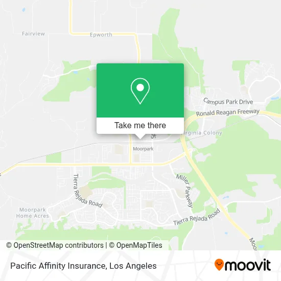 Pacific Affinity Insurance map